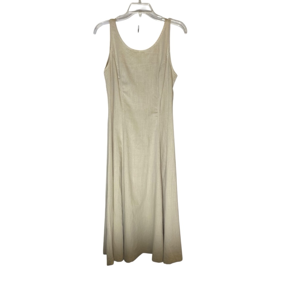 Vintage Blue Woman’s Sleeveless Lagenlook Scoop Neck Midi Sundress Sz 12
